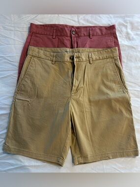 Old Navy Khaki and Brick Red Casual Shorts Set